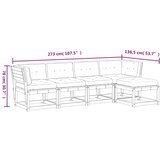  5-dijelni set vrtnih sofa s jastucima voštano smeđi od borovine | shoptok.hr