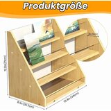 CVASNF bambusovo stojalo za razglednice z 4 nivoji | Shoptok.si