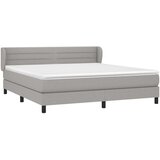  Box spring postelja z vzmetnico svetlo siva 180x200 cm blago, (20900903) | Shoptok.si