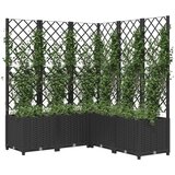  Vrtna sadilica s rešetkom crna 120 x 120 x 136 cm PP | shoptok.hr