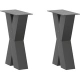  Noge za klub stolić u obliku slova X, 2 kom, antracit, 28 x (42-43) cm, čelik | shoptok.hr