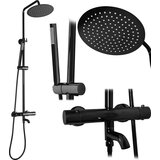 Rea Lungo Tuš set črn s termostatom Metallic | Shoptok.si
