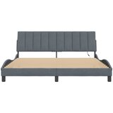  Okvir kreveta s LED-om bez madraca Hanko tamnosivi 180 x 200 cm baršunasti | shoptok.hr