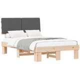 Krevetni okvir s tapiciranim uzglavljem Tamno siva 120 x 200 cm | shoptok.hr