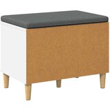  Haldna klop z blazino s shranjevanjem Bela 60 x 38 x 46 cm, (5000155652) | Shoptok.si