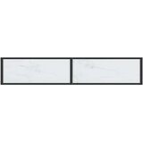 vidaXL Konzolni stol boja bijeli mramor 180x35x75,5 cm kaljeno staklo | shoptok.hr