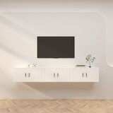 vidaXL Stenska TV omarica 3 kosi bela 80x34,5x40 cm | Shoptok.si