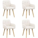 vidaXL Trpezarijske stolice 4 kom. Bouclé Krem 59 x 57 x 85 cm - Krem 4 | shoptok.hr