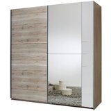 MID.YOU omara z drsnimi vrati, bela, hrast san remo | Shoptok.si