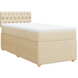 Maison Chic Box spring postelja - Vzmetna postelja z vzmetnico krem 100x200 cm blago SL11248, (21882942) | Shoptok.si