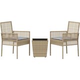 Bistro set za vrt 3 pcs Bež poliratan | shoptok.hr