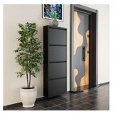 Hanah home Ormar za cipele 4 Piece Metal Black | ePonuda.com