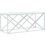  Stolić za kavu 110 x 45 x 45 cm od nehrđajućeg čelika i stakla | shoptok.hr