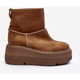 Zazoo Leather Women's Boots on Chunky Sole Camel 3424 | Shoptok.si