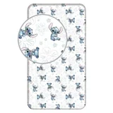Bijela pamučna dječja plahta s gumom za krevet za jednu osobu 90x200 cm Lilo and Stitch "Ohana White" –