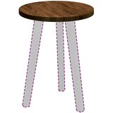  Gornji dio stola Tamno smeđa Ø 40 x 2,5 cm Čvrsto Hrastovo Drvo | shoptok.hr