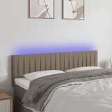  LED uzglavlje smeđesivo 144x5x78/88 cm od tkanine | shoptok.hr
