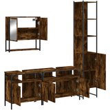  4-dijelni set kupaonskog namještaja boja hrasta drveni | shoptok.hr