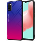 Cadorabo Ohišje, združljiv s Samsungom v vijolični - rdeči - dvobarvni zaščitni pokrov iz silikona TPU in hrbta iz kaljenega stekla, (20571715) Cene