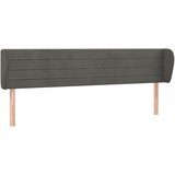  The Living Store Vzglavje z ušesi temno sivo 163x23x78/88 cm žamet - Vzglavje, (21451975) | Shoptok.si