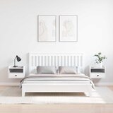  Noćni ormarić 2 pcs Bijelo 38 x 36 x 29,5 cm Masivna borovina | Eponuda.com