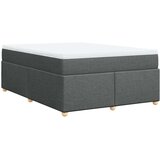 vidaXL Box spring postelja z vzmetnico temno siva 160x200 cm blago | Shoptok.si