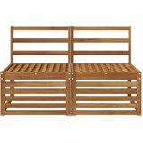  2 Komad Srednja sofa za van Čvrsto drvo akacije Prirodna | shoptok.hr