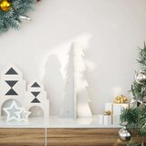 vidaXL Lesena novoletna jelka za okras bela 49 cm trdna borovina | Shoptok.si