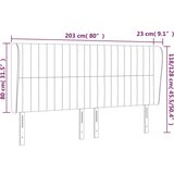  Uzglavlje s ušima crni 203x23x118/128 cm od tkanine | shoptok.hr