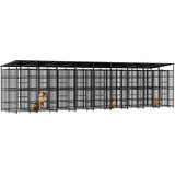 Vanjski kavez za pse s krovom čelični 16,59 m² | shoptok.hr