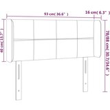  Vzglavje z ušesi taupe 93x16x78/88 cm blago, (20739745) | Shoptok.si