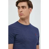 Polo Ralph Lauren Bombažna kratka majica moški, mornarsko modra barva