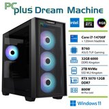 PCPLUS Dream Machine Core i7 14700F 32GB 2TB SSD RTX 5070 12GB Windows 11 Home gaming namizni računalnik | Shoptok.si