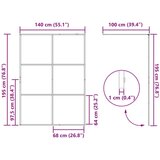  Zid za walk-in tuš Crna 140 x 195 cm Staklo otporno na udarce | shoptok.hr