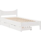  Okvir kreveta s ladicama bijeli 75x190 cm od borovine | shoptok.hr