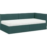  Kutni krevetni okvir s madracem 2 kom. Tamnozelena 90 x 200 cm | shoptok.hr