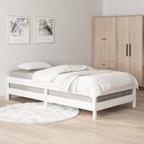  Složivi krevet bijeli 100 x 200 cm od masivne borovine | shoptok.hr