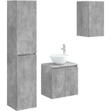  Set namještaja za kupaonicu 3 kom. Betonska siva 33 x 34,5 x 160 cm | Shoptok.si