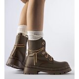 Gemre Brown boots with a chain Alcin | Shoptok.si