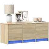  ormarić s LED svjetlima boja hrasta 97x34x40 cm drveni | shoptok.hr