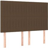  Posteljni okvir z vzglavjem temno rjav 140x200 cm blago, (20906280) | Shoptok.si