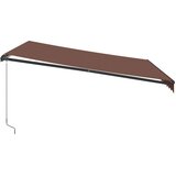Tenda na ručno uvlačenje s LED smeđa 400 x 350 cm | Eponuda.com