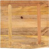 Stolna Mizna plošča 40x40x3,8 cm naraven rob trden robusten mangov les | Shoptok.si