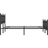 Metalni okvir kreveta uzglavlje i podnožje crni 137x190 cm | shoptok.hr