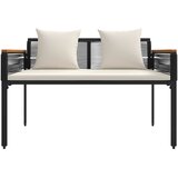  Vanjska klupa Crna i krem-bijela 117 x 54 x 74.5 cm poliratan | Eponuda.ba