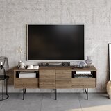 Hanah home Derin - Walnut, Black WalnutBlack TV Stand Cene