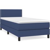 Maison Chic Box spring postelja - Vzmetna postelja z vzmetnico modra 100x200 cm blago SL6583, (21886055) | Shoptok.si