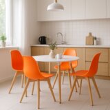  KITO stolica narančasta / prirodne noge x 1 | shoptok.hr