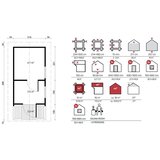 Male kuće Sauna kućica Pihasauna PIHA-TUURI 10 234 × 500 cm – bez završnog krovnog pokrova | shoptok.hr