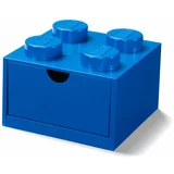 Lego Modra škatla za pisalno mizo s predalom , 15 x 16 cm